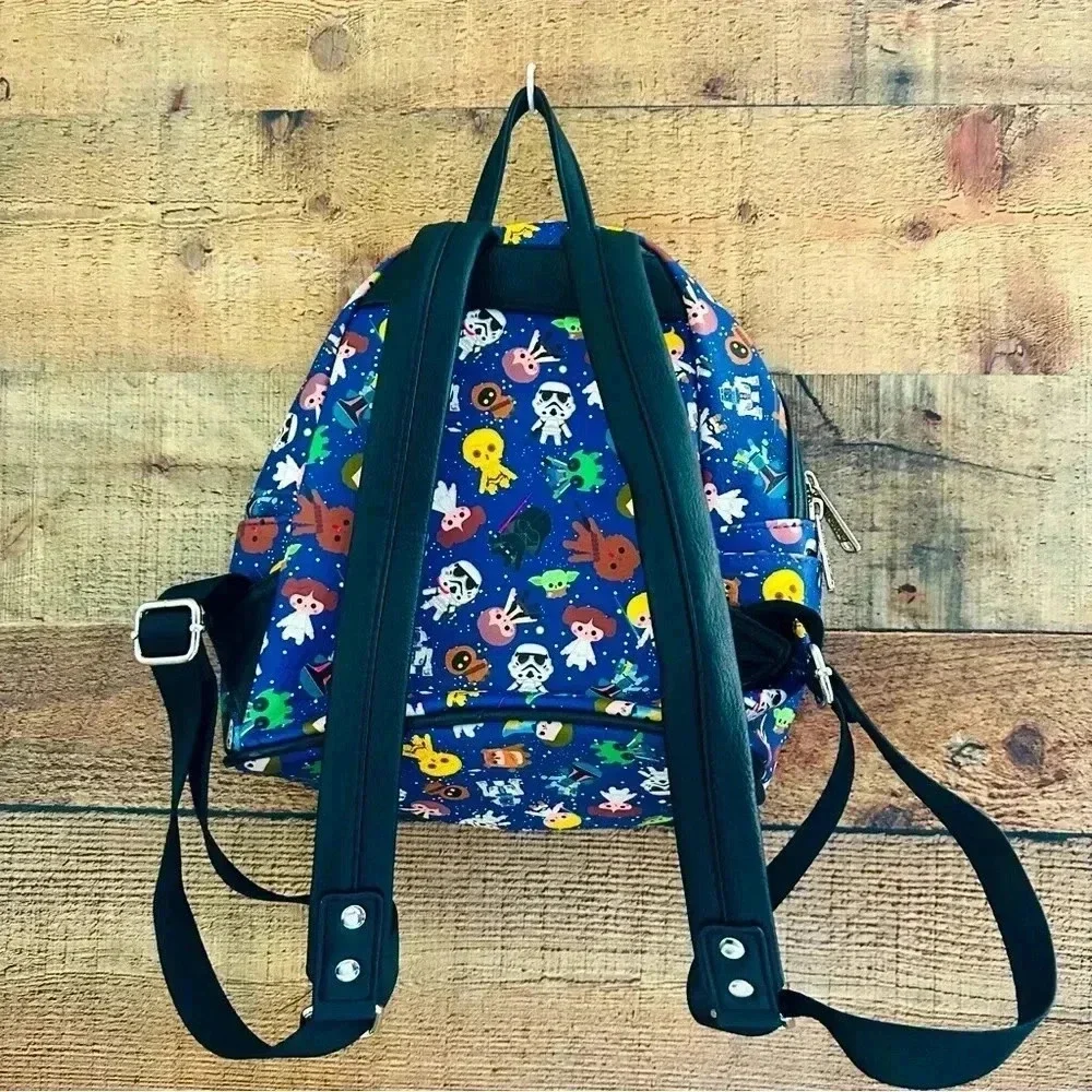Unisex Disney Loungefly Star Wars Chibi Print Mini Backpack